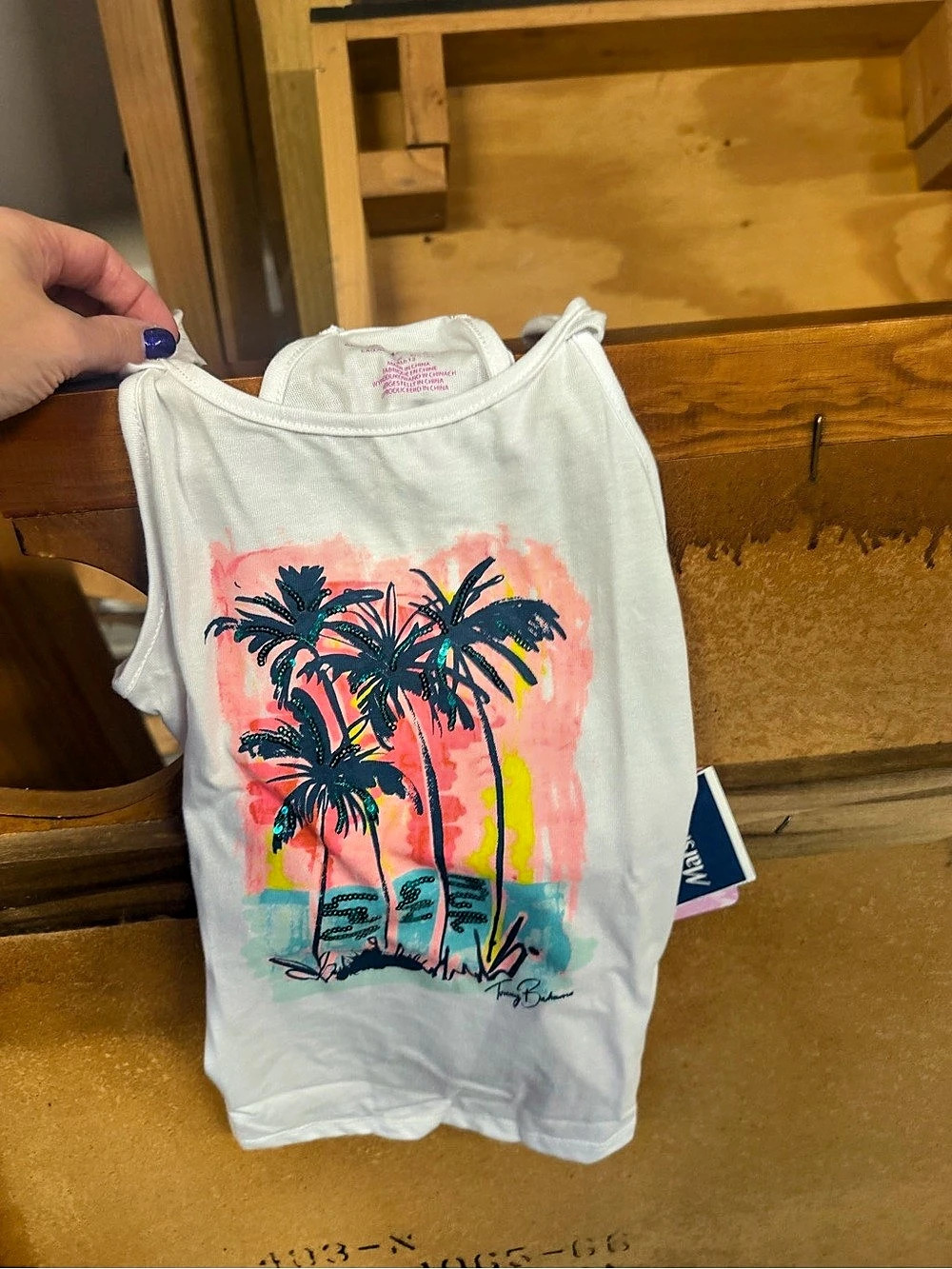 Tommy Bahama Girls Size 10/12 NWT Tank Top in White & Pink